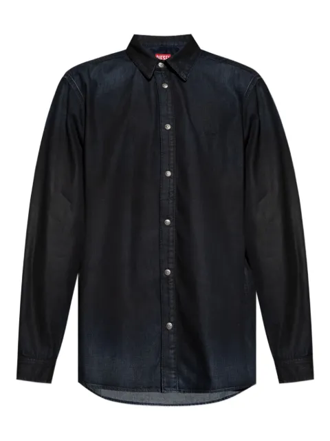 Diesel logo-button denim shirt