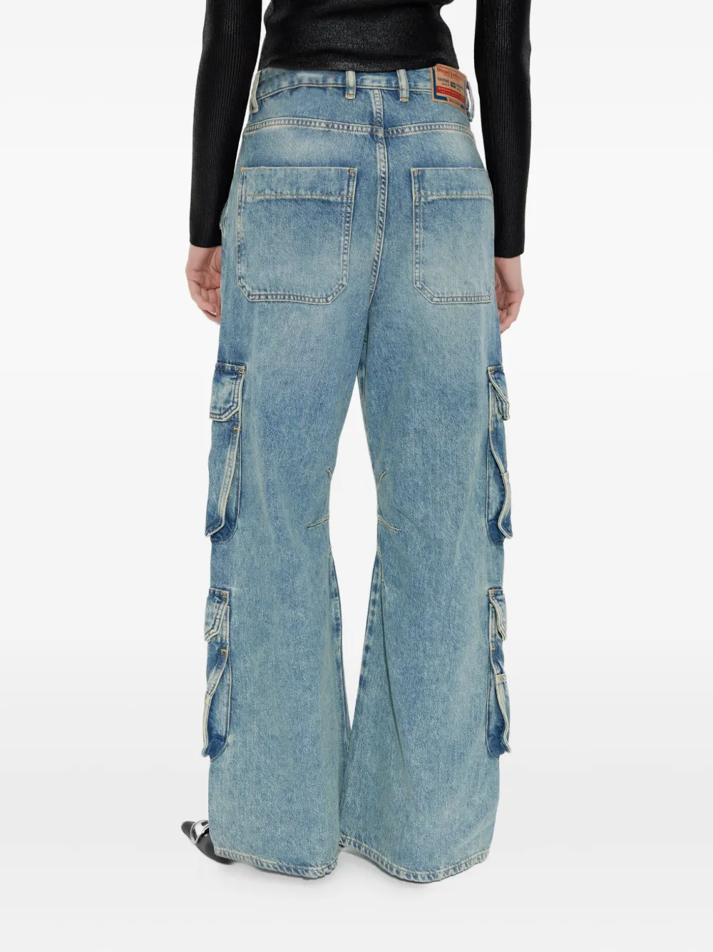 Diesel Cargo jeans met meerdere vakken Blauw