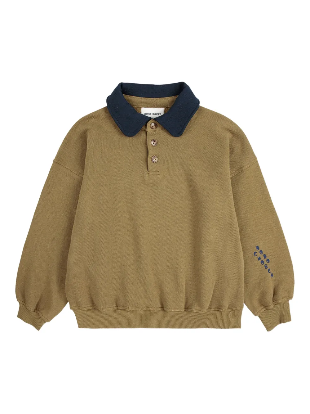 Bobo Choses contrast-collar sweatshirt | Green | Image 1