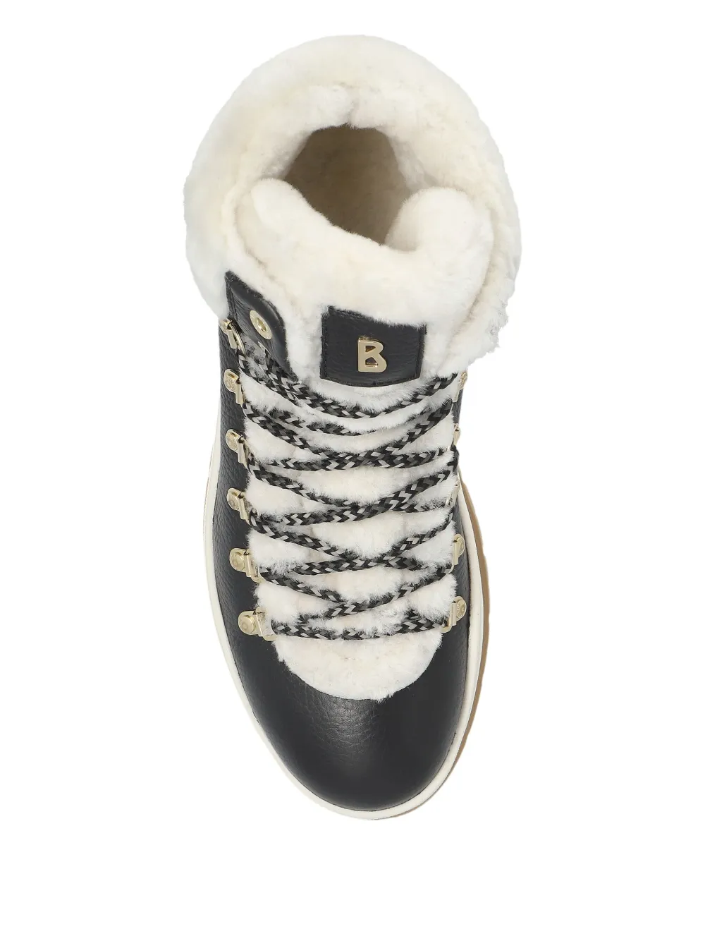 Bogner Arosa Lace-up Shearling Trainers In Black