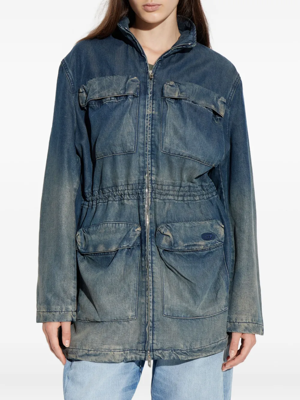 Diesel Denim jack Blauw