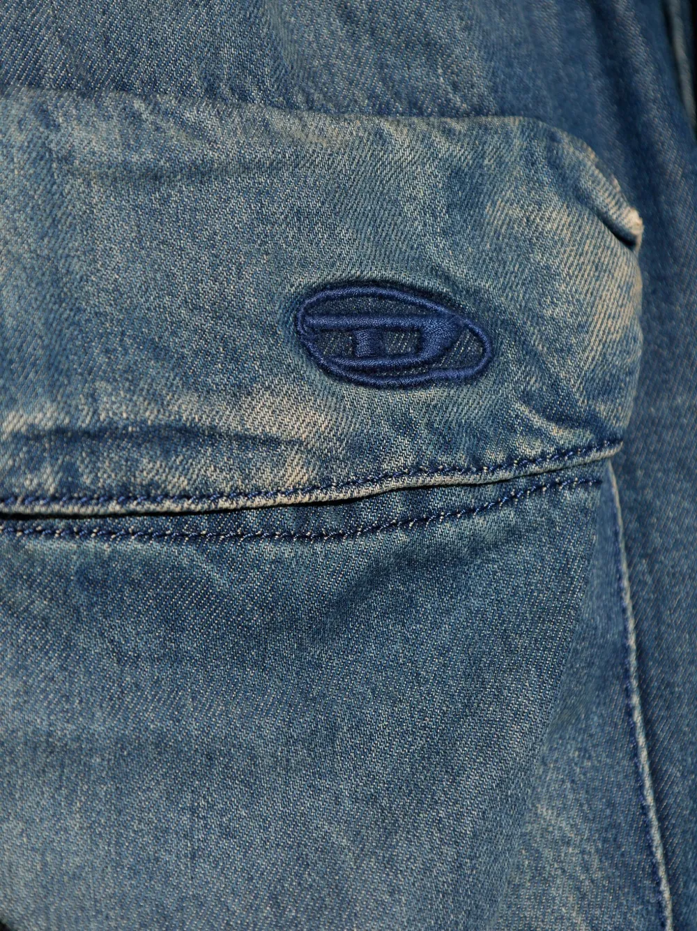 Diesel Denim jack Blauw