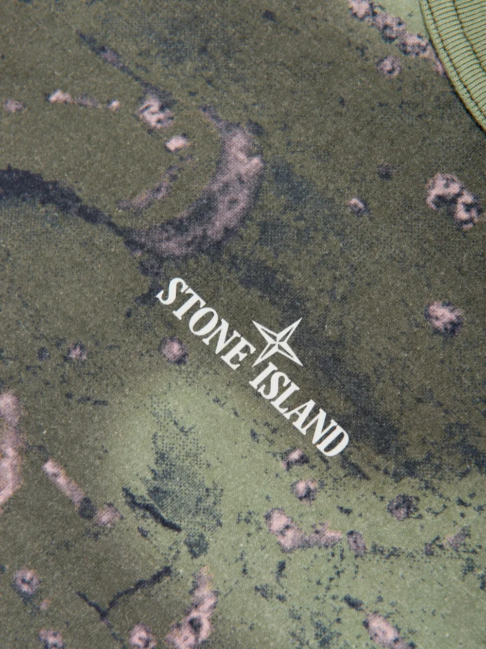 Stone Island Junior T-shirt met logoprint Groen