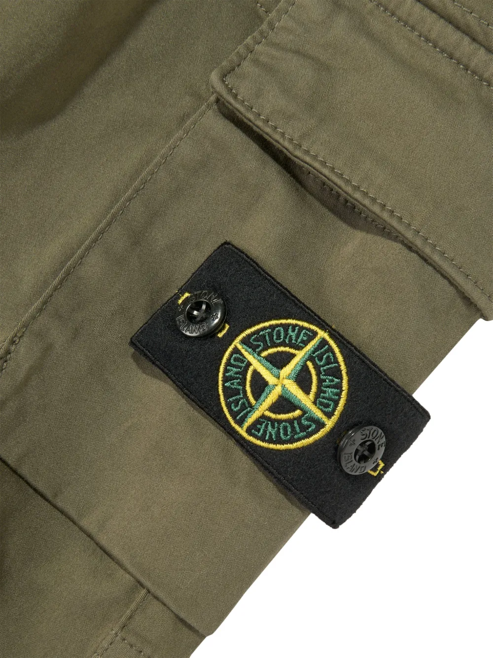 Stone Island Junior Trainingsbroek met patch Groen