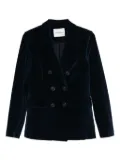 Ottod'Ame velvet double-breasted blazer - Blue
