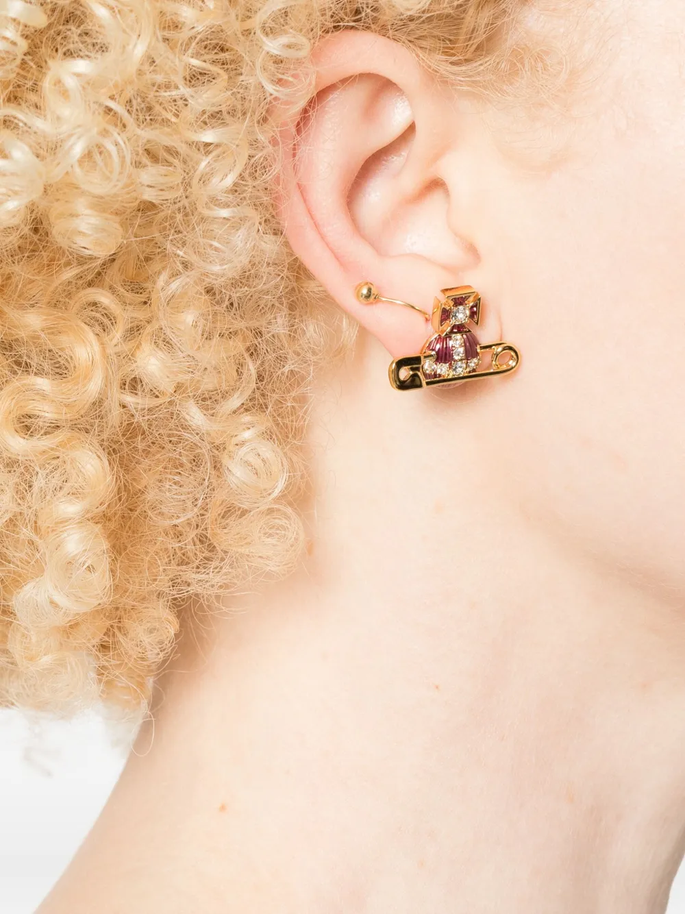 Vivienne Westwood crystal-embellished Orb earrings - Goud