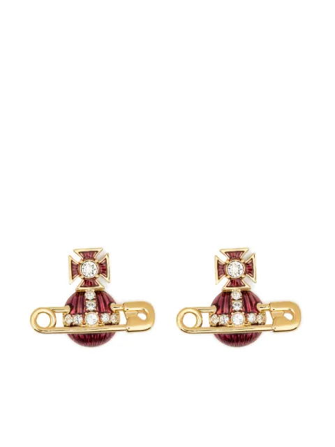Vivienne Westwood aretes con detalles de cristal y motivo Orb