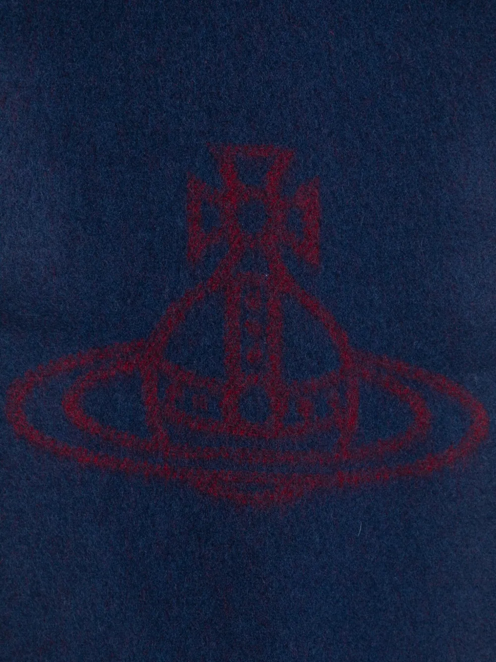 Vivienne Westwood Orb-embellished wool scarf - Blauw