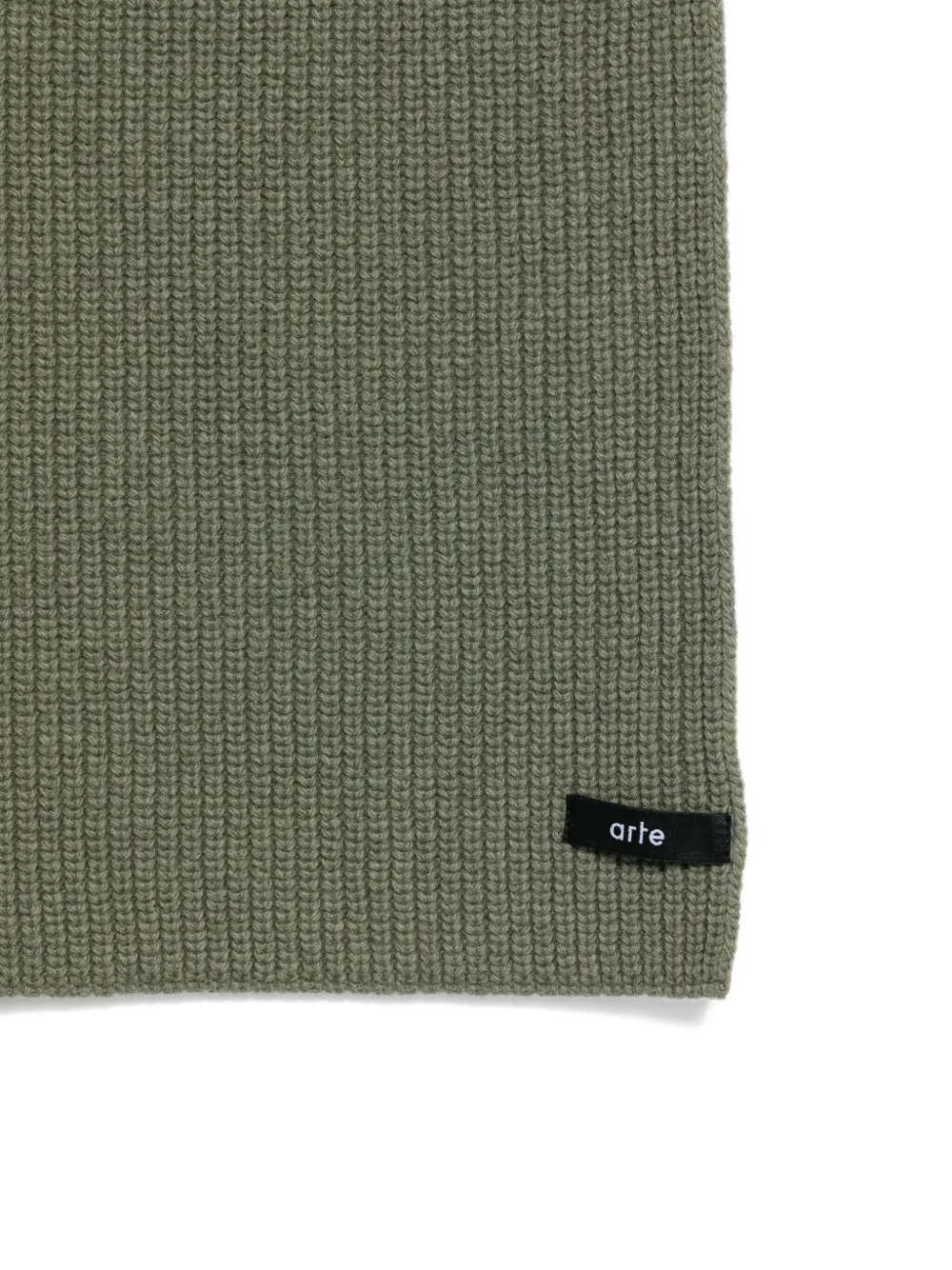 Arte Antwerp Ribbed-knit Scarf In Green
