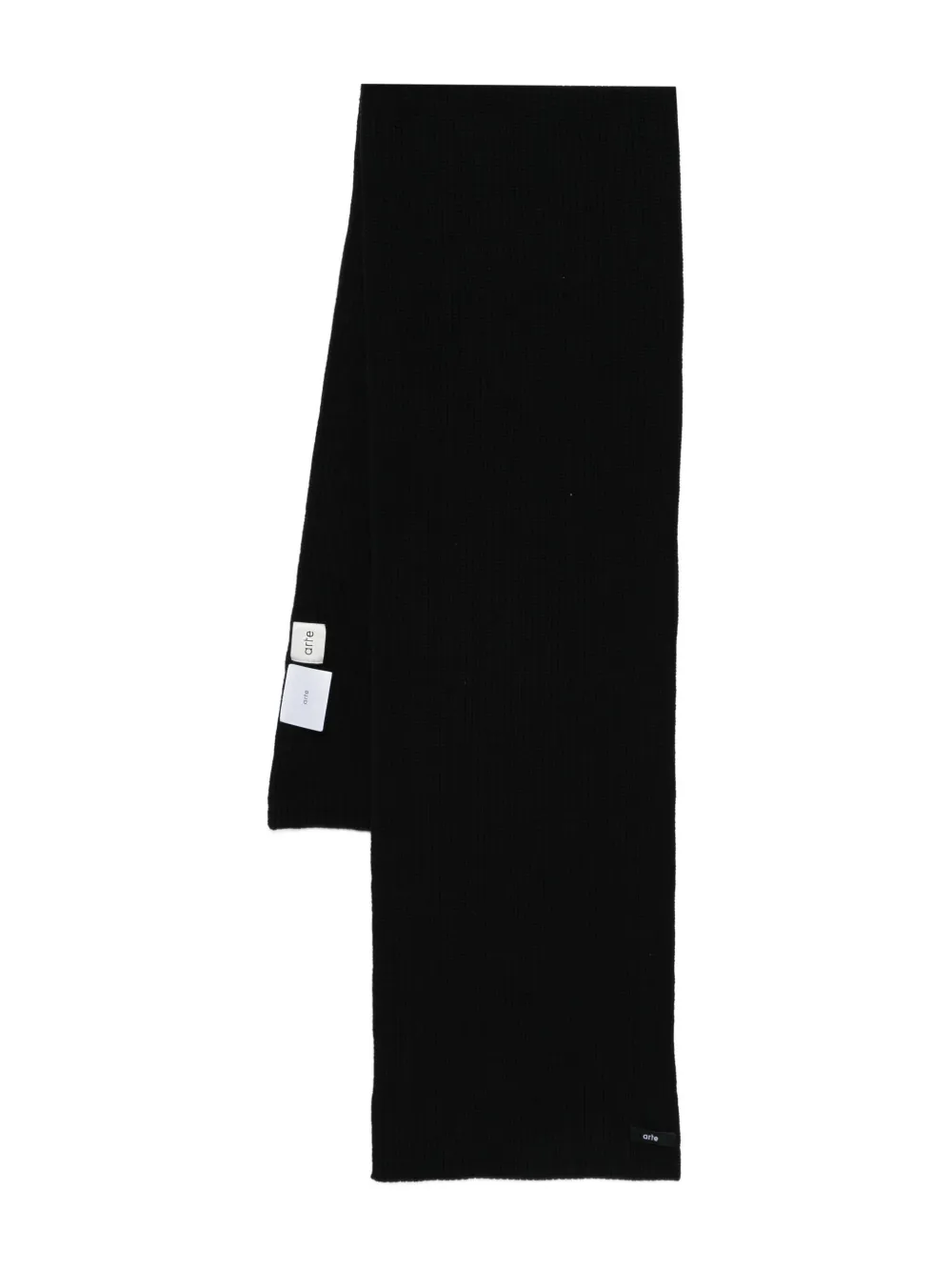 Arte Antwerp ribbed-kint scarf | Black | Image 1
