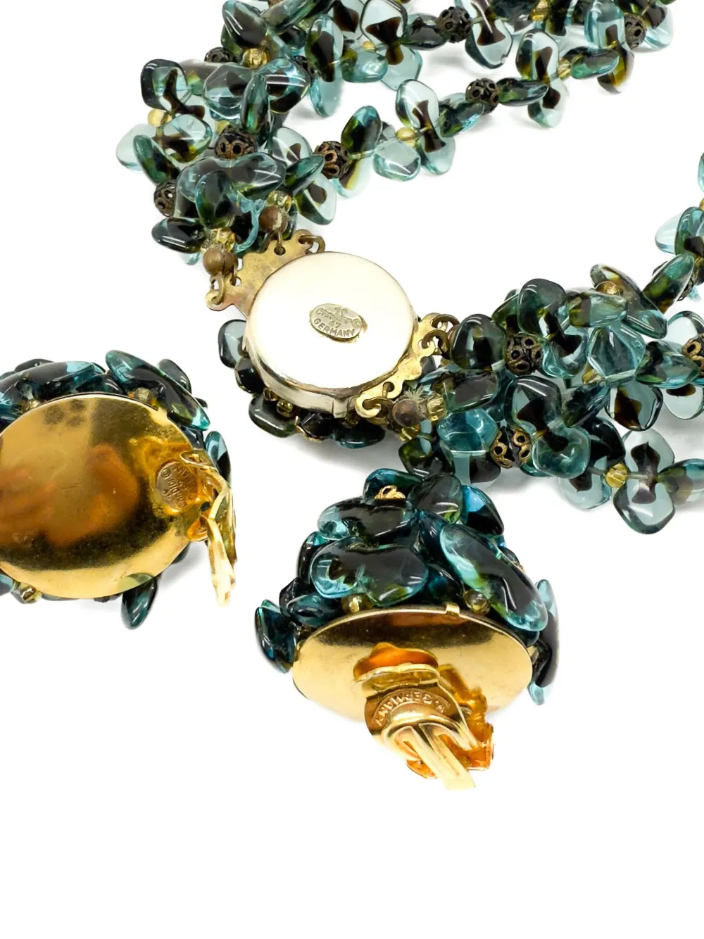1967 Bead-Embellished Necklace And Earrings Set