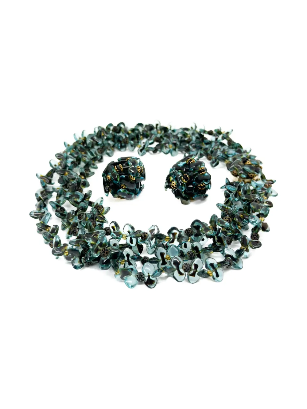 Christian Dior Pre-Owned 1967 bead-embellished necklace and earrings set | Image 2