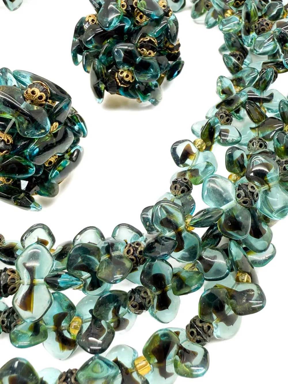 1967 Bead-Embellished Necklace And Earrings Set