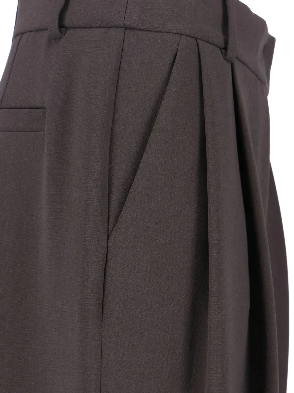 Giorgio Armani Straight Trousers With Pleats And Pockets In Blue