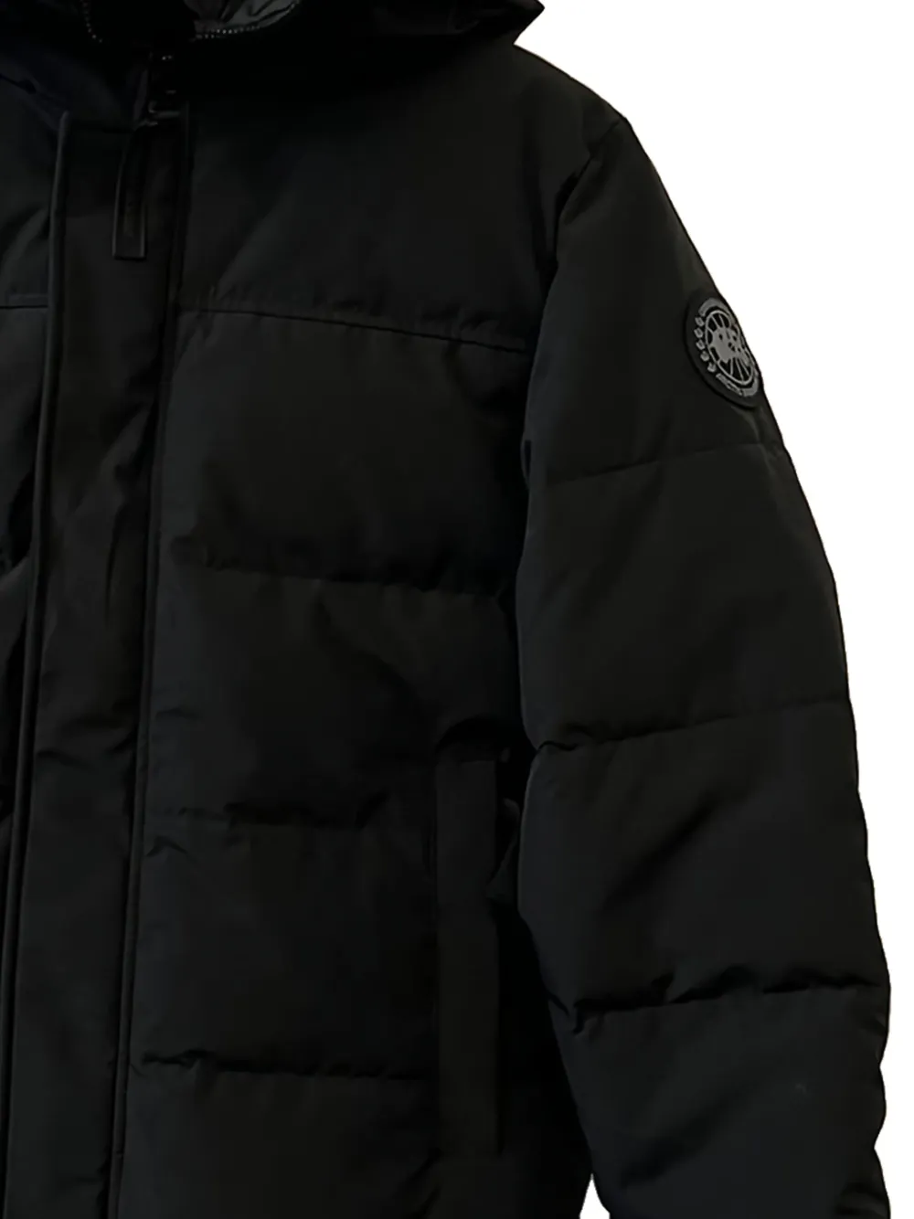 Canada Goose Gewatteerd jack met logopatch Zwart