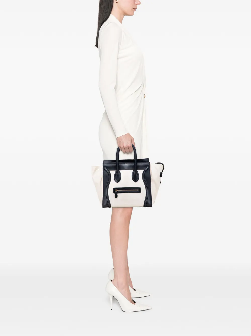 Celine Pre-Owned 2011 Mini Canvas Tricolor Luggage tote bag | Pre-Owned | Image 2