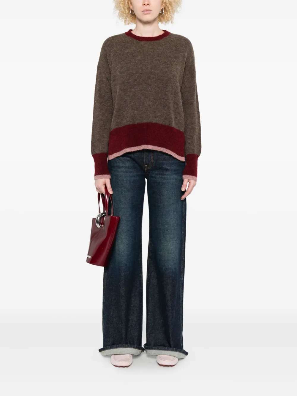 Why Ci Crew-neck Sweater In Brown