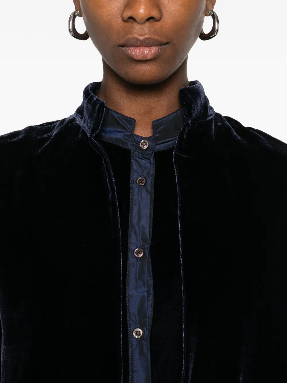 Why Ci Velvet-finish Jacket In Black
