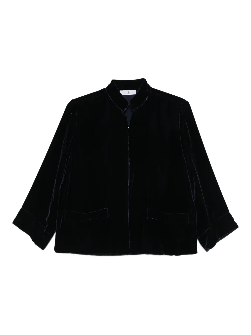 Why Ci Velvet-finish Jacket In Black