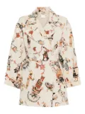 Hermès Pre-Owned 1990s Native American print belted jacket - Neutrals