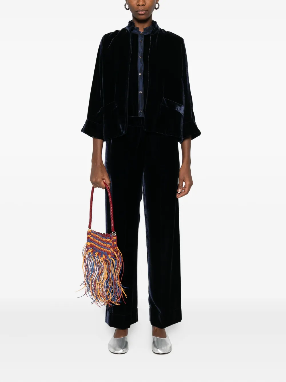 Why Ci Velvet Trousers In Black