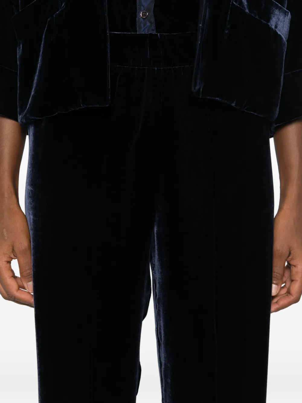 Why Ci Velvet Trousers In Black