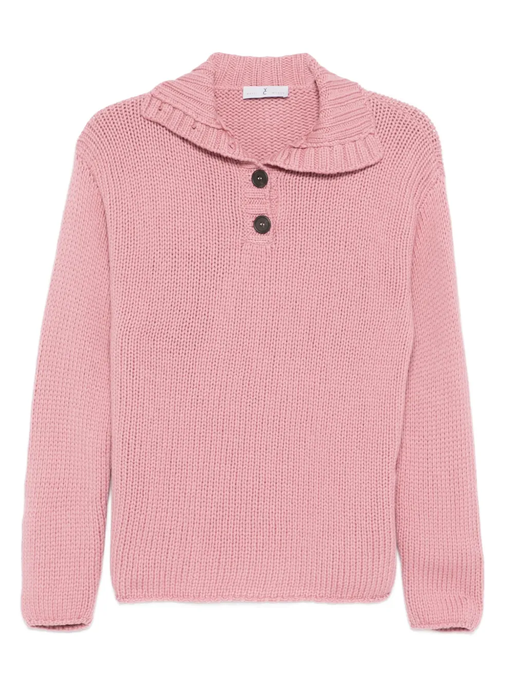 Why Ci Ribbed Polo Sweater In Pink