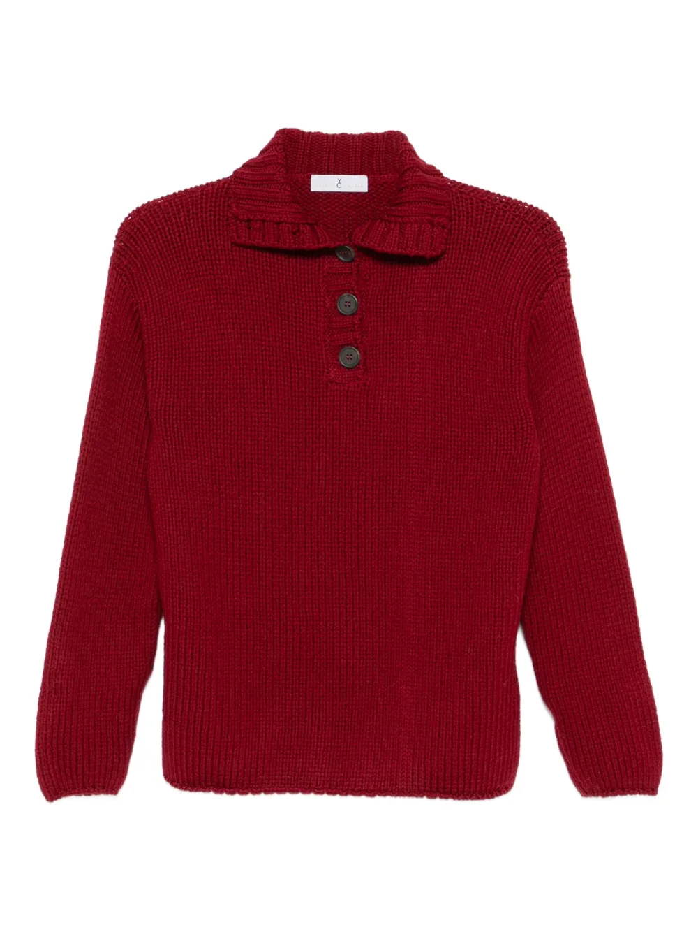 Why Ci Button-down Sweater In Red