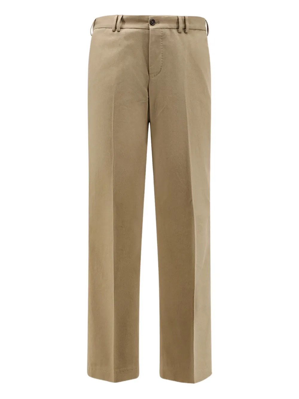 Pt Torino Pressed-crease Straight-leg Trousers In Brown