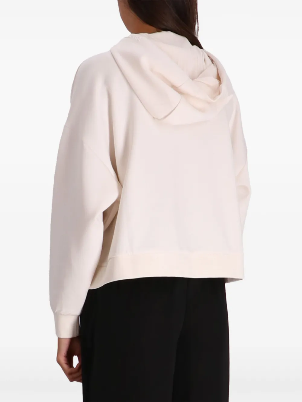 Armani Exchange Hoodie met halve rits Beige