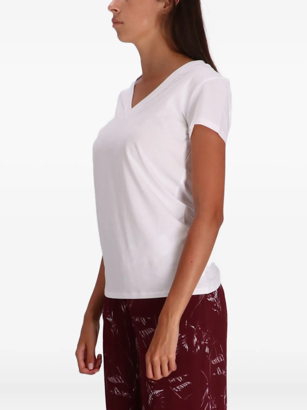 Armani Exchange T-shirt met V-hals Wit