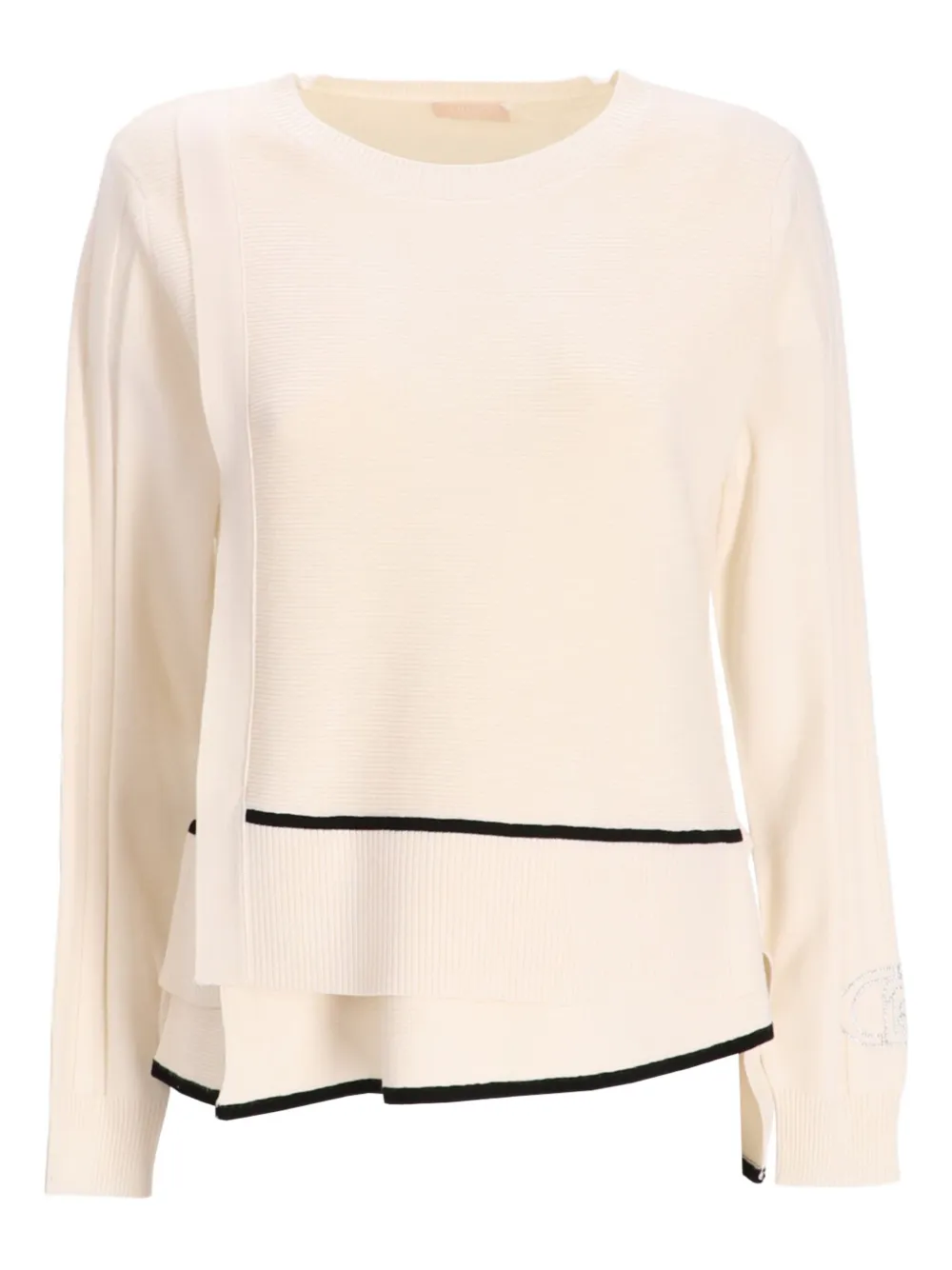 Liu •jo Better Layered Sweater In Neutral
