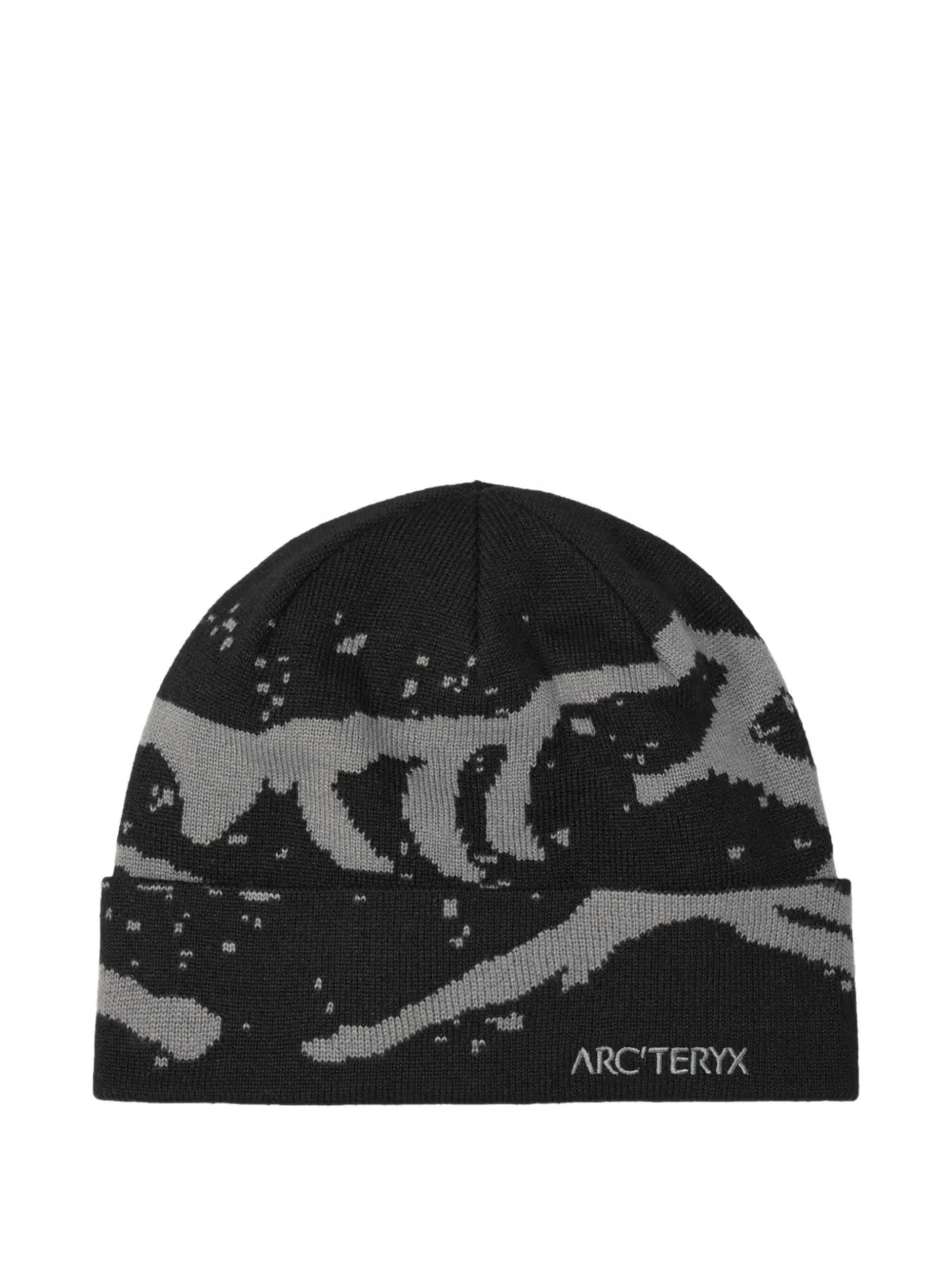 Arc'teryx Grotto Graphic-pattern Beanie In Black