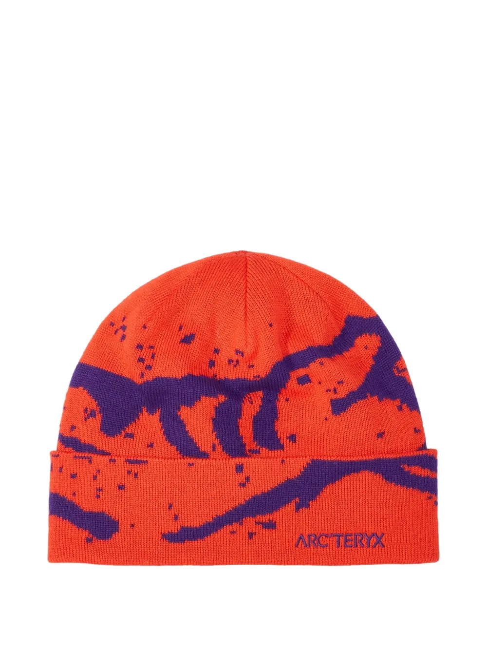Arc'teryx Grotto patterned beanie hat | Red | Image 1