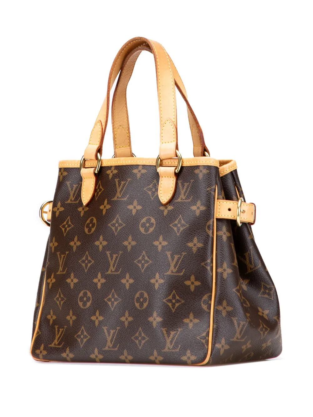 Pre-owned Louis Vuitton 2005 Monogram Batignolles Vertical Pm Handbag In Brown