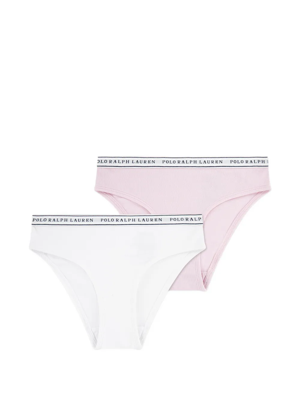 POLO RALPH LAUREN KIDS logo-waistband underwear (set of two) - Rosa