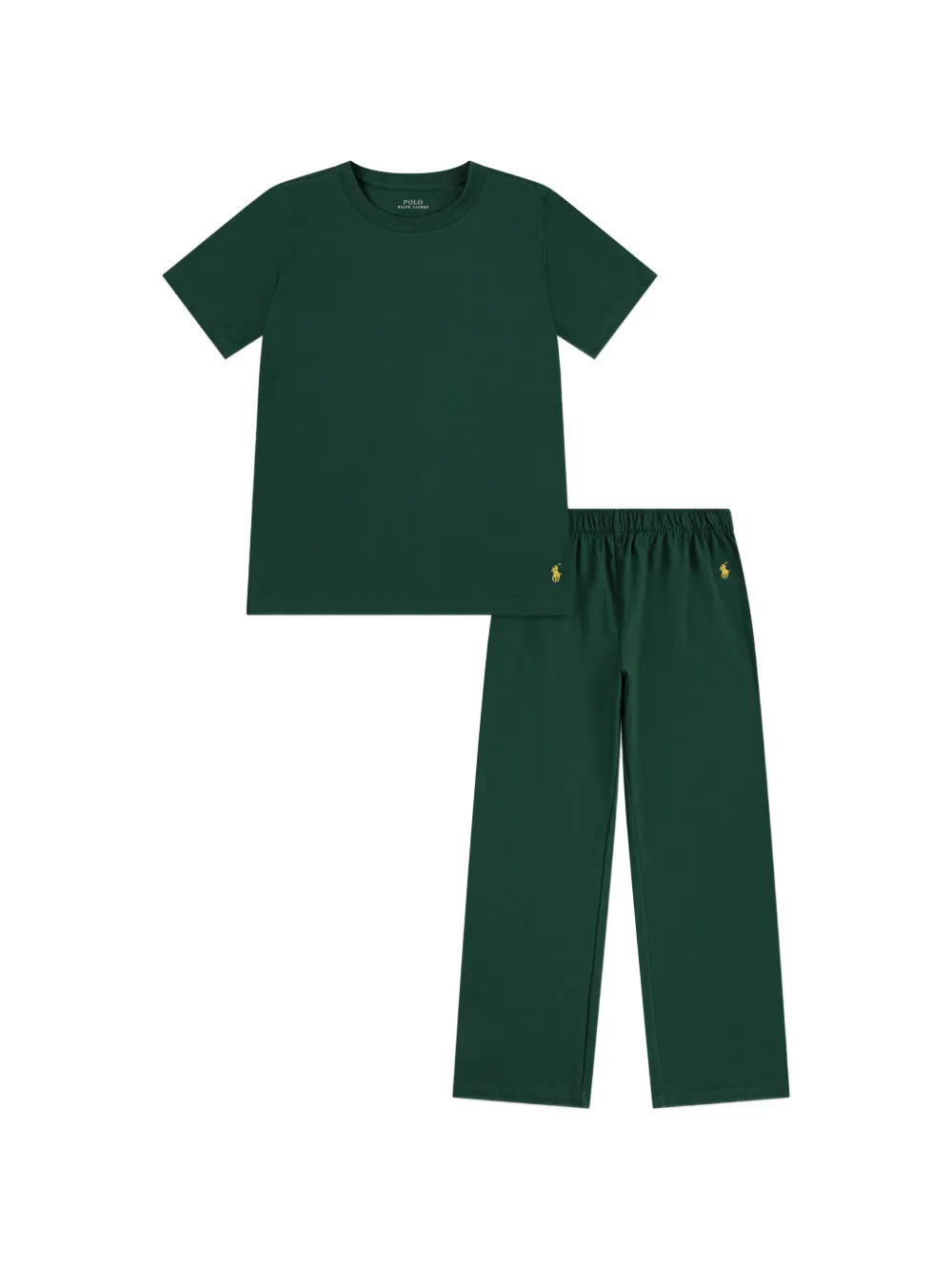 POLO RALPH LAUREN KIDS embroidered-logo pajama - Verde