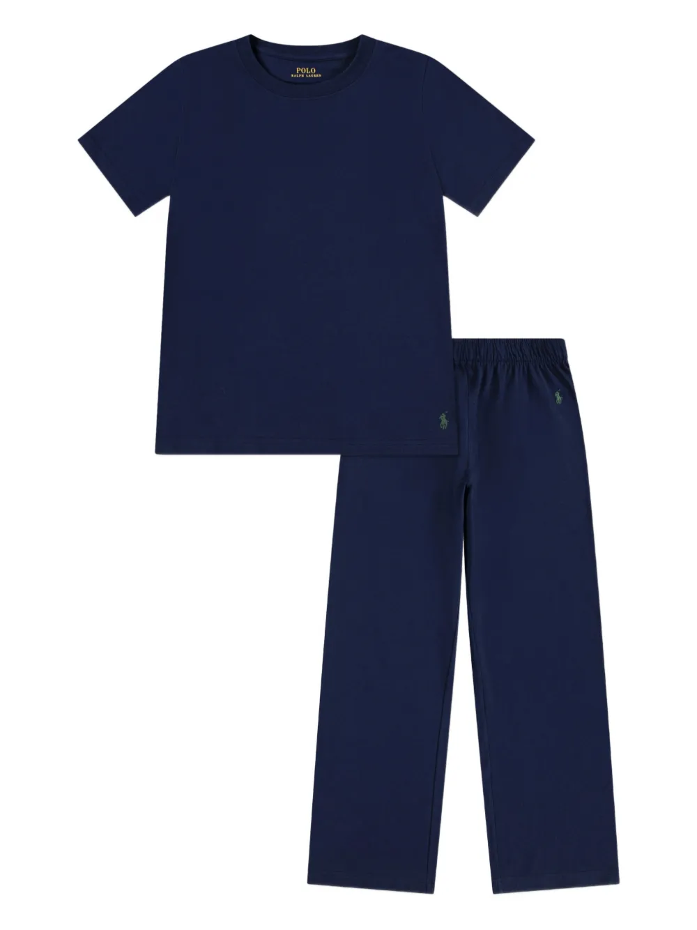 POLO RALPH LAUREN KIDS logo-detail T-shirt and trousers - Blu