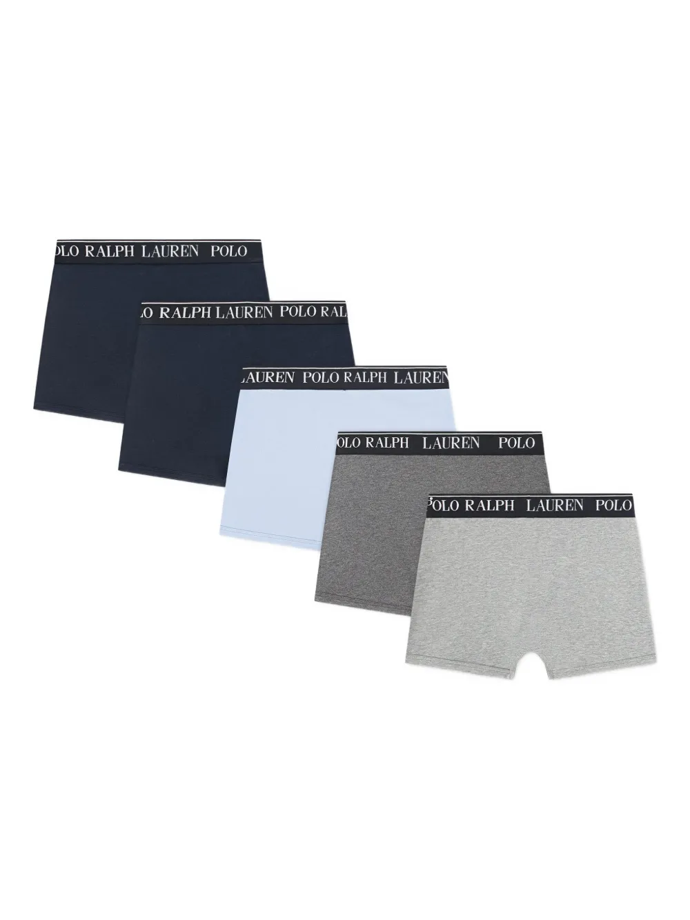POLO RALPH LAUREN KIDS Set van vijf boxershorts met logoband Grijs