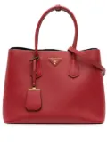 Prada Pre-Owned 2013-2025 Medium Saffiano Cuir Double satchel - Red
