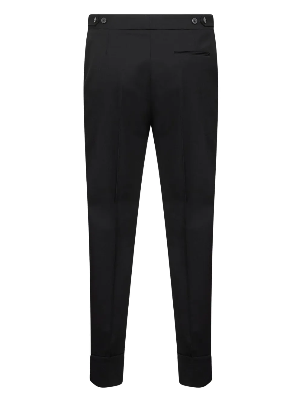 PT Torino cuffed virgin wool-blend tailored trousers - Zwart