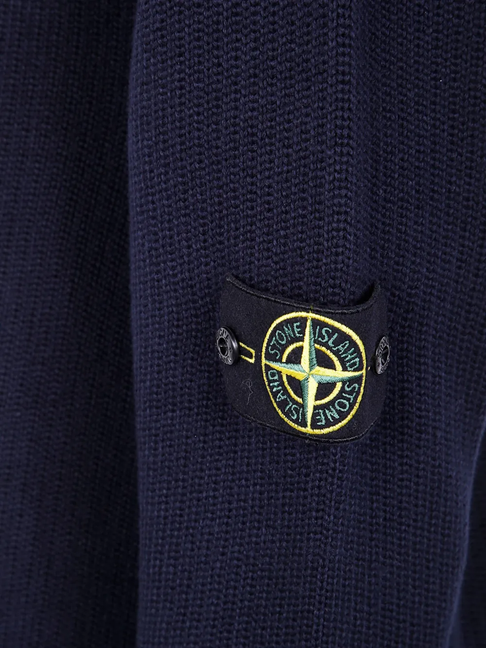 Stone Island Trui met logopatch en hoge hals V0020 BLUE