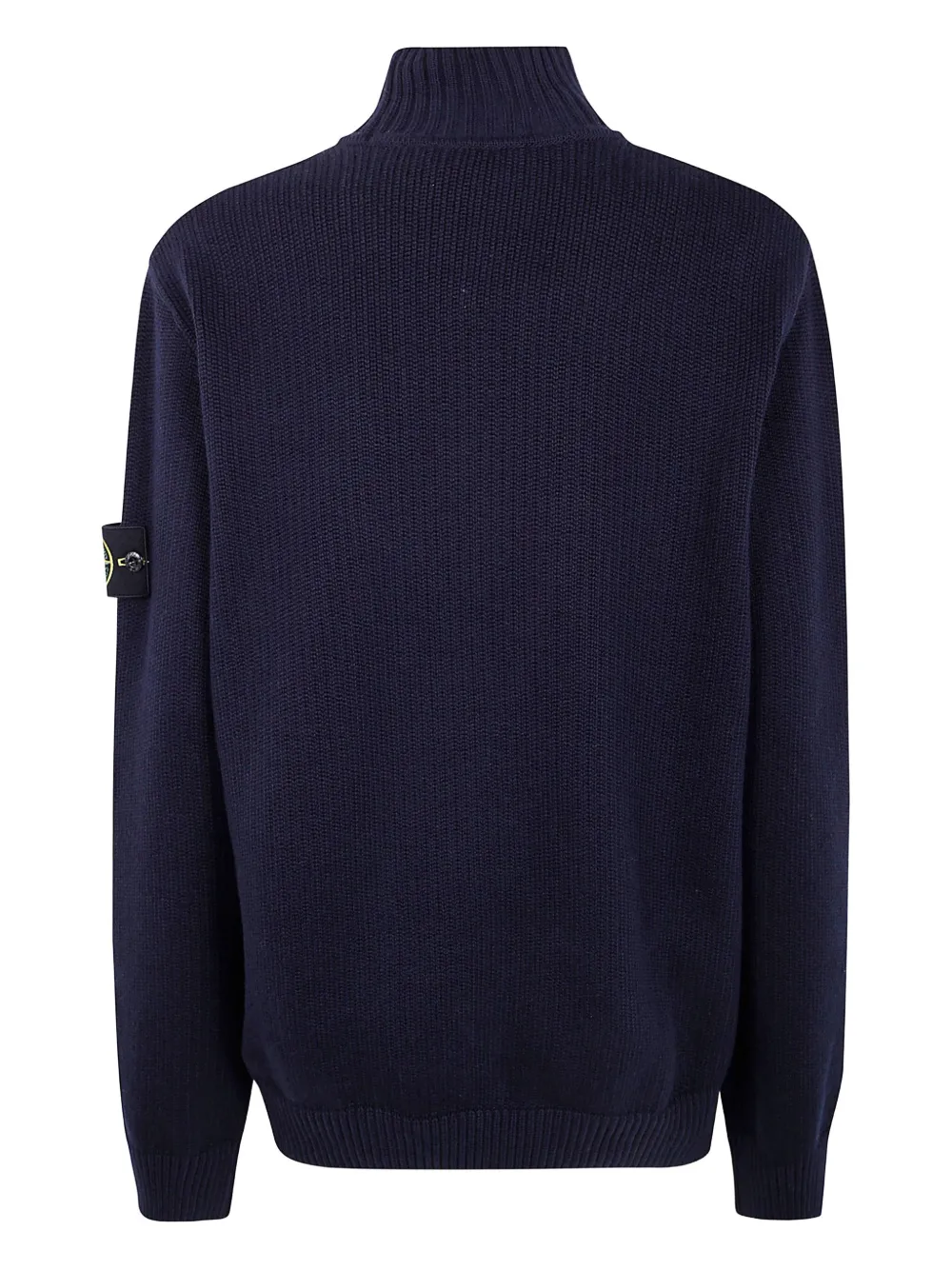Stone Island high-neck logo-patch sweater - V0020 BLUE