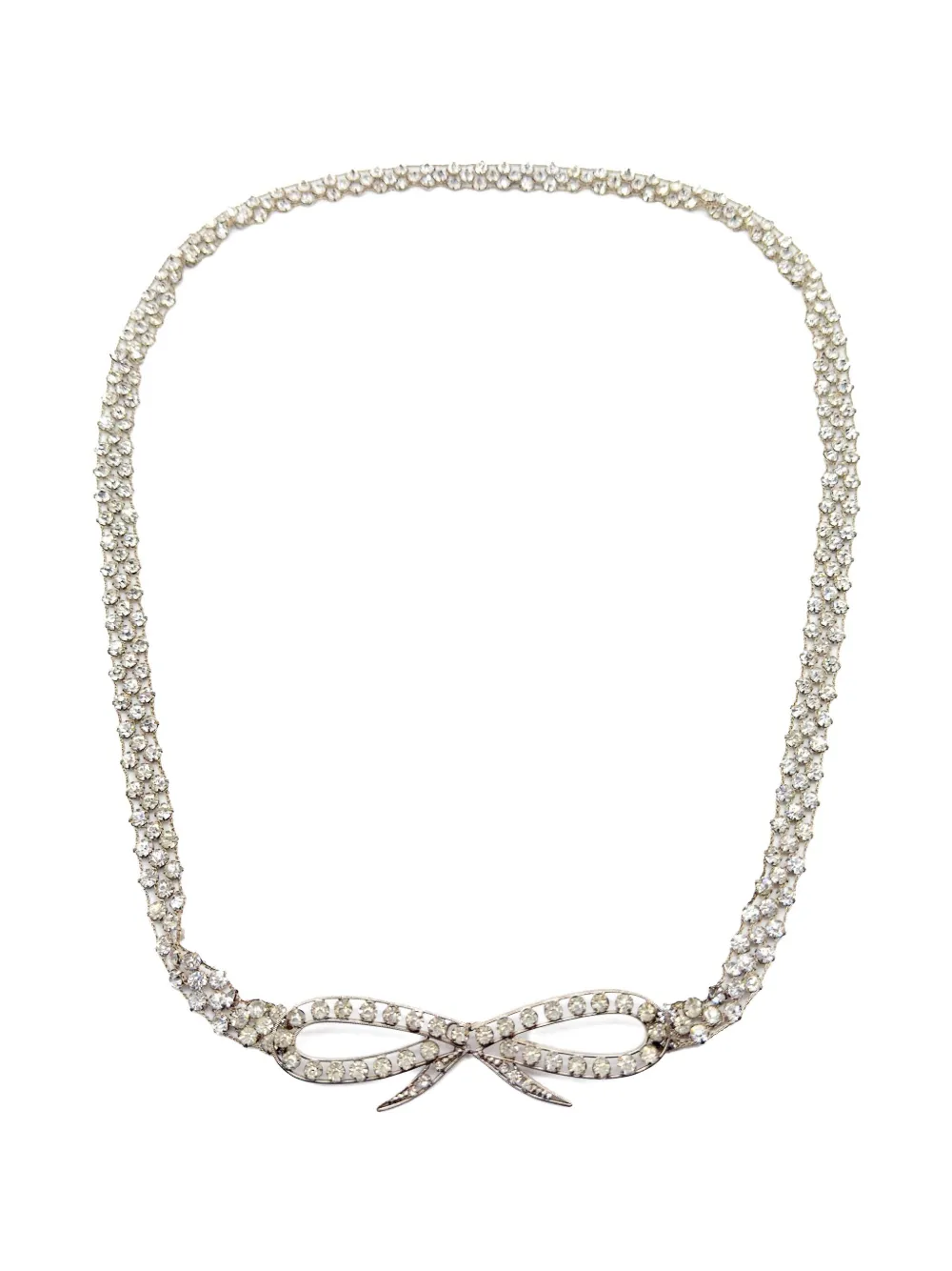 Jennifer Gibson Jewellery Cintura Antique Paste Bow anni '10 - Argento