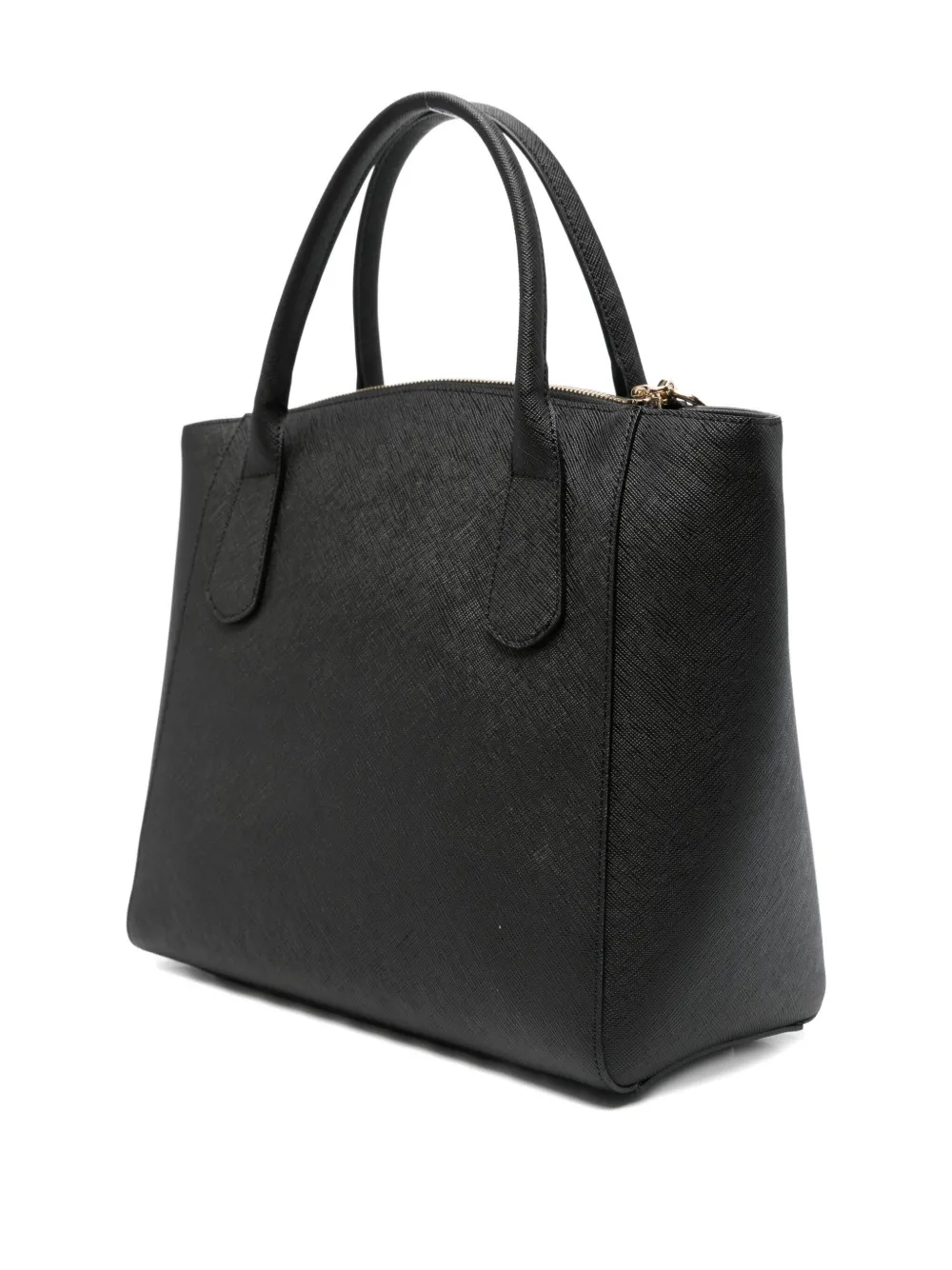 Alviero Martini 1° Classe Map-detail Leather Tote Bag In Black