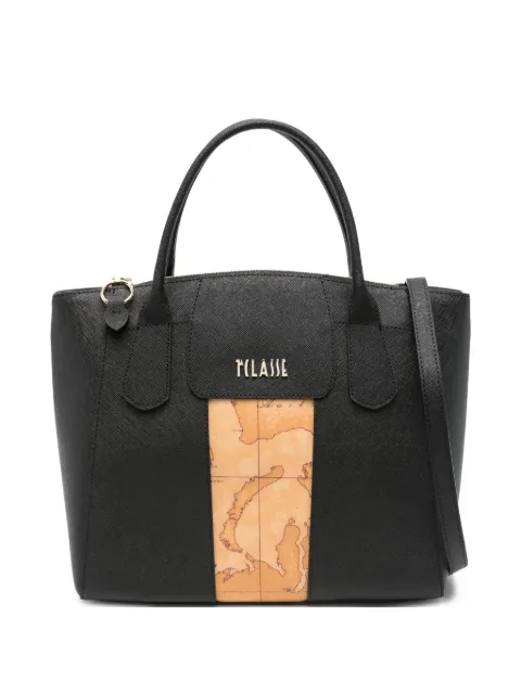 ALVIERO MARTINI 1° CLASSE map-detail leather tote bag