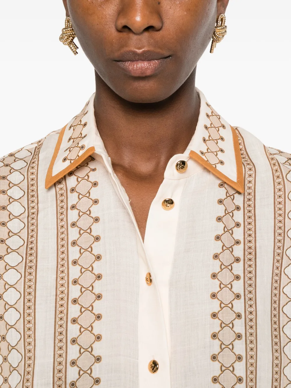 Zimmermann Hemd Mit Geometrischem Print In Brown