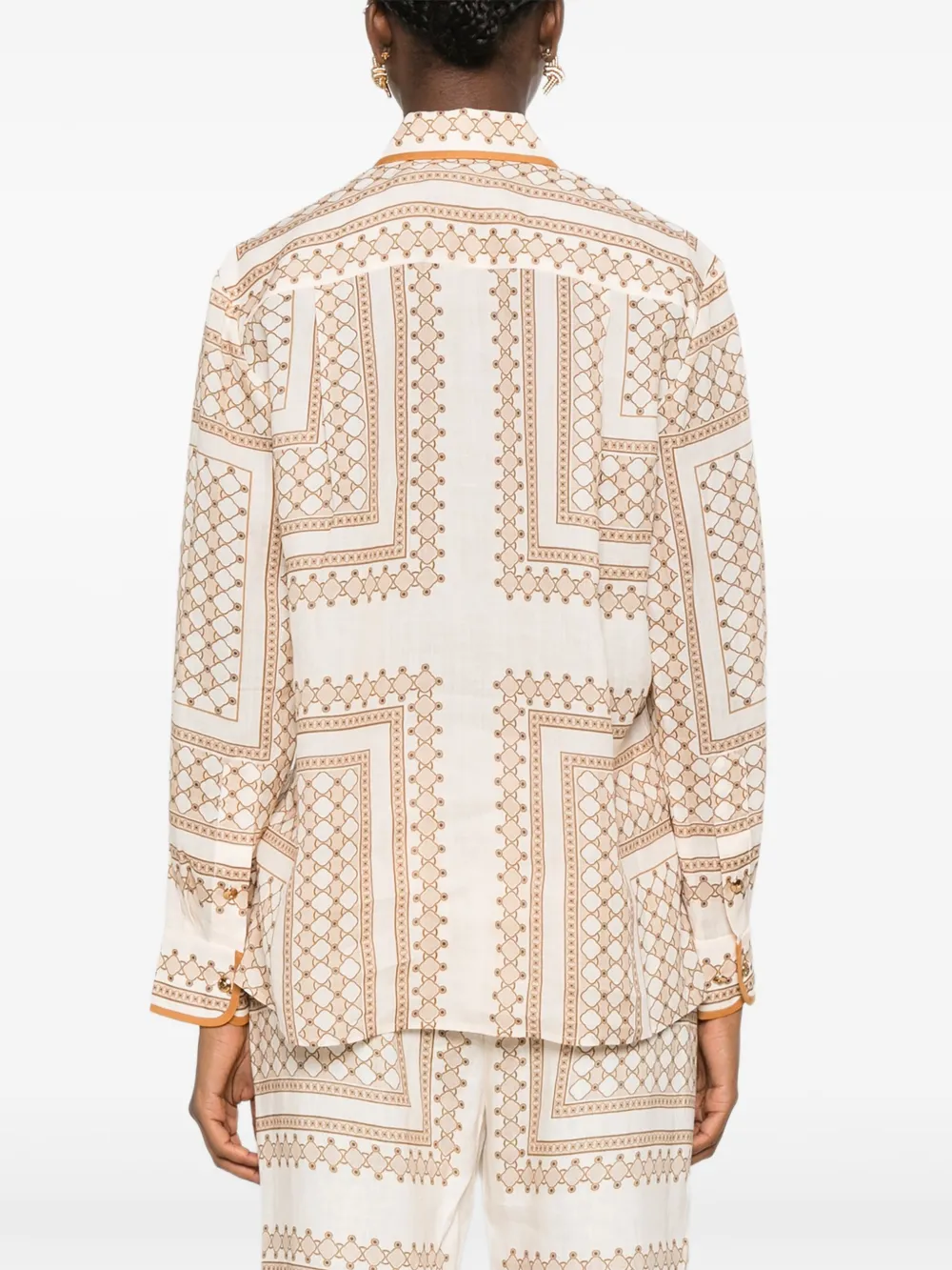Zimmermann Hemd Mit Geometrischem Print In Brown