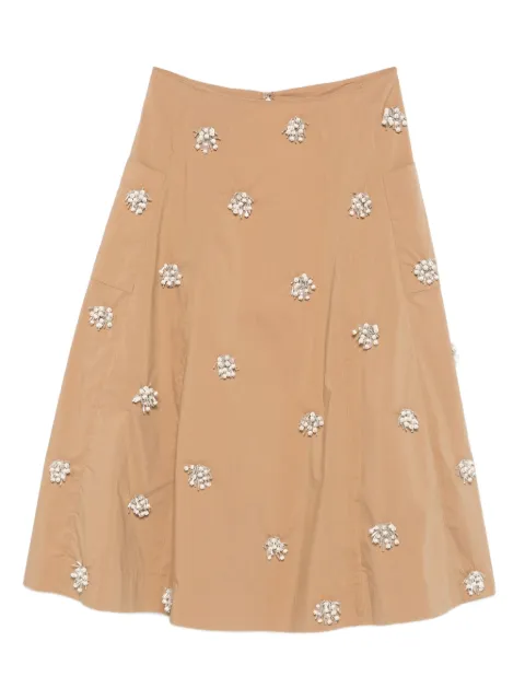 Simkhai crystal-embellished midi skirt 