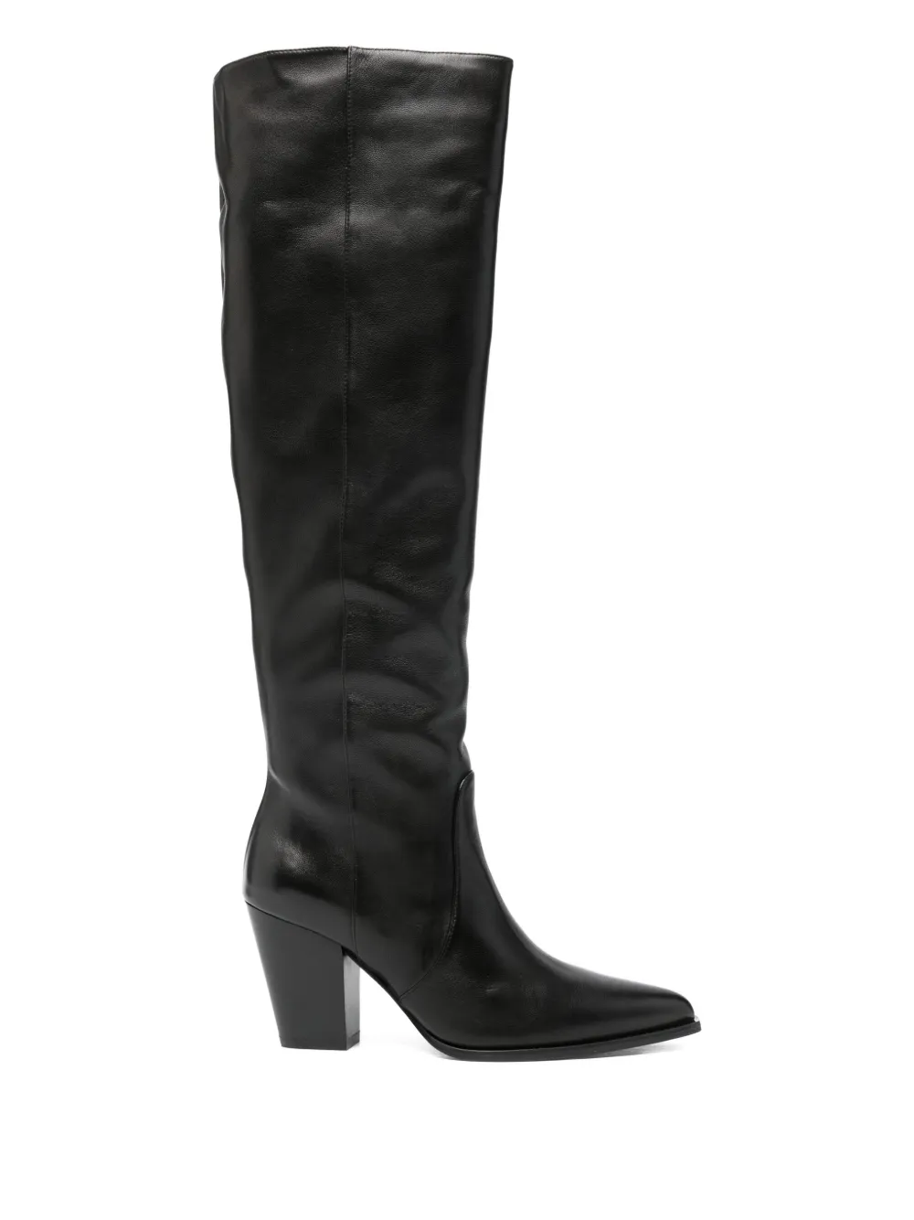 Stuart Weitzman 85mm Knee-high Pointed-toe Boots In Animal Print